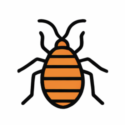 Bed bug pest control icon representing professional bed bug treatment in Des Moines, Iowa