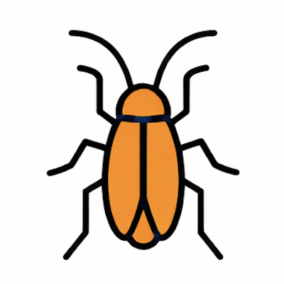 Cockroach control icon representing professional cockroach pest control services in Des Moines, Iowa