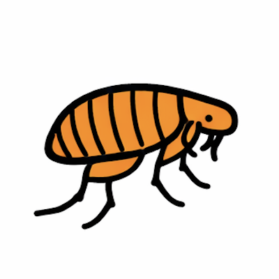Flea control icon representing professional flea treatment services in Des Moines, Iowa