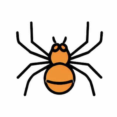 Spider control icon representing professional spider pest control services in Des Moines, Iowa